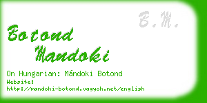 botond mandoki business card